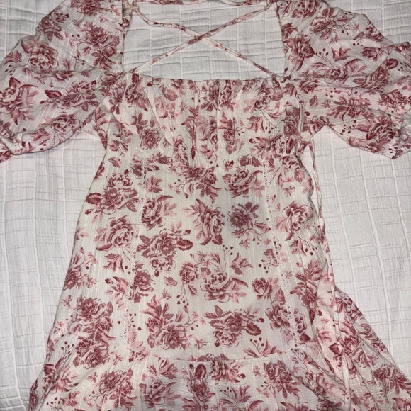 MINKPINK Love Story Mini Dress - Pink Floral Lace Dress - Picture 5 of 9